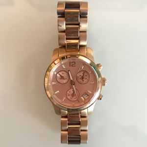 Michael Kors petite rose gold watch